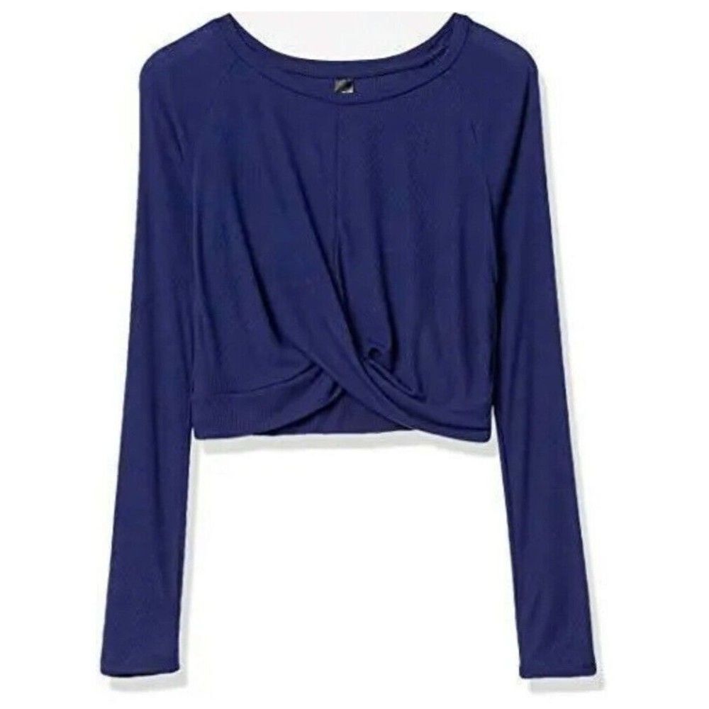 Womens Top 2X Ultra Lightweight Semi Sheer Rib Knit Wrap Long Sleeve Yoga